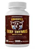 Vitamatic Thymus de carne de res alimentada con pasto + hígado