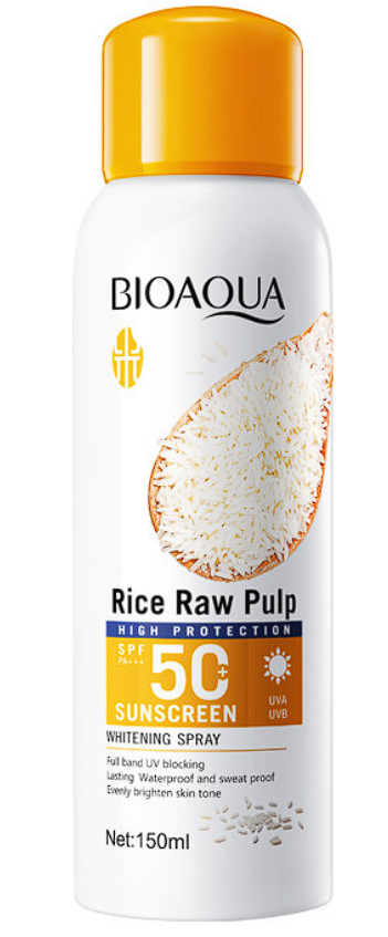 Protector Solar en Spray BIOAQUA Extracto de Arroz SPF50+ PA+++ 150 ml
