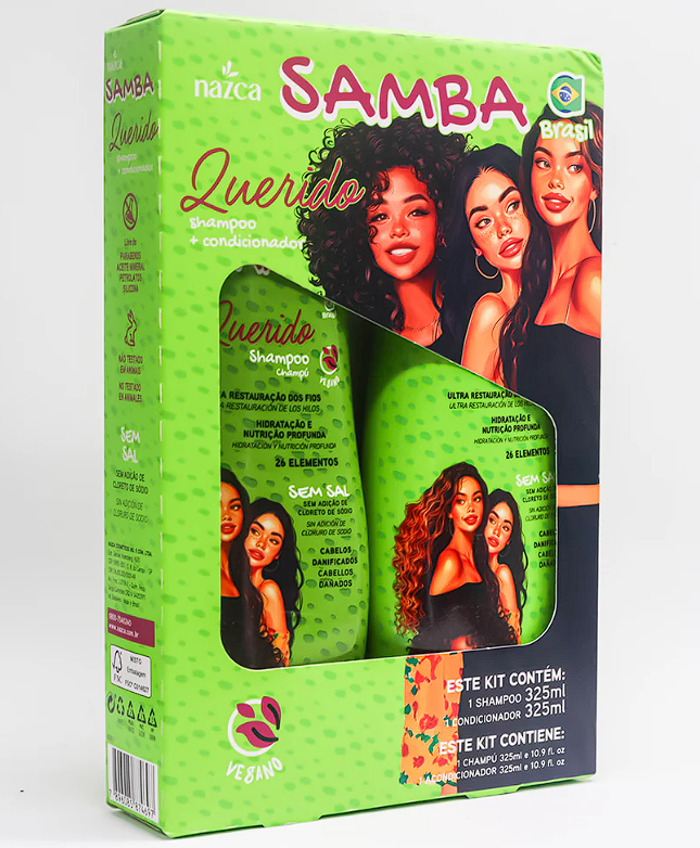 Set Capilar Shampoo y Acondicionador Samba Querido 325 ml 2 Pzas