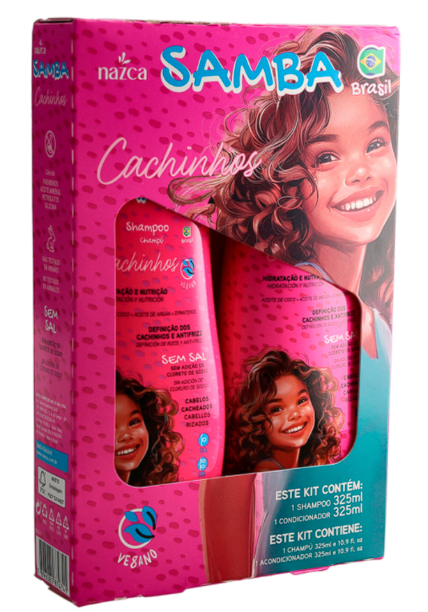 Set Capilar Shampoo y Acondicionador Samba Kids Cachinhos 325 ml 2 Pzas