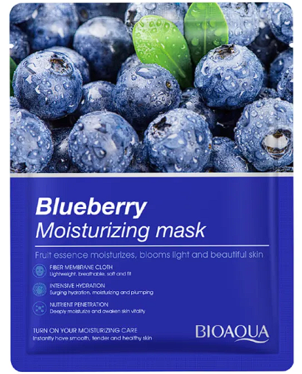 Mascarilla Facial BIOAQUA Blueberry Moisturizing Sheet Mask 25 g