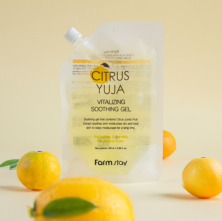 Gel Facial Hidratante Farmstay Citrus Yuzu Revitalizante 100 ml