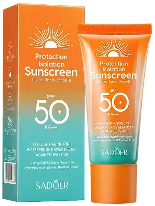 Protector Solar Facial Antiedad SADOER SPF50+ 50 g x 2